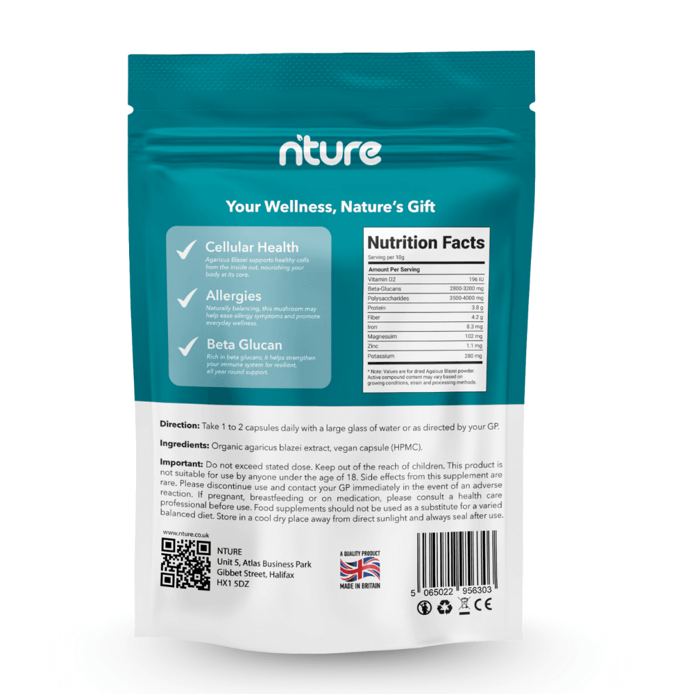 Agaricus Blazei Mushroom Capsules - Nture