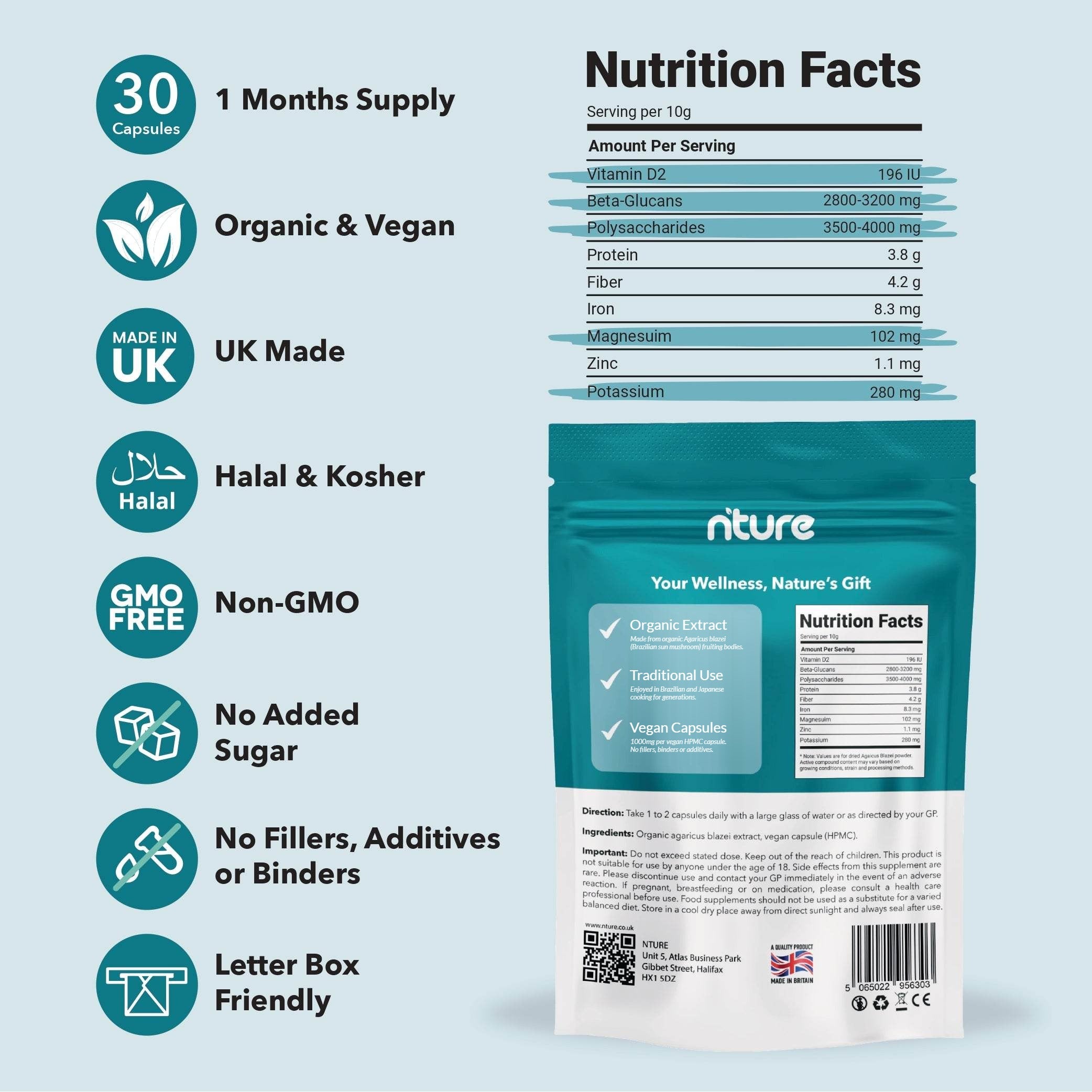 Agaricus Blazei Mushroom Capsules