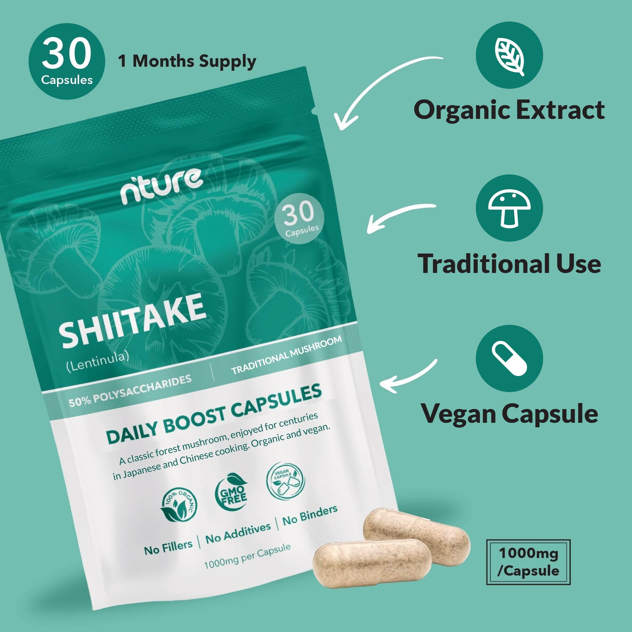 Shiitake Mushroom Capsules