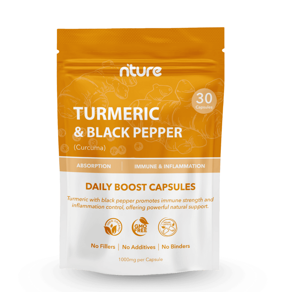 Turmeric Capsules with Black Pepper - Nture
