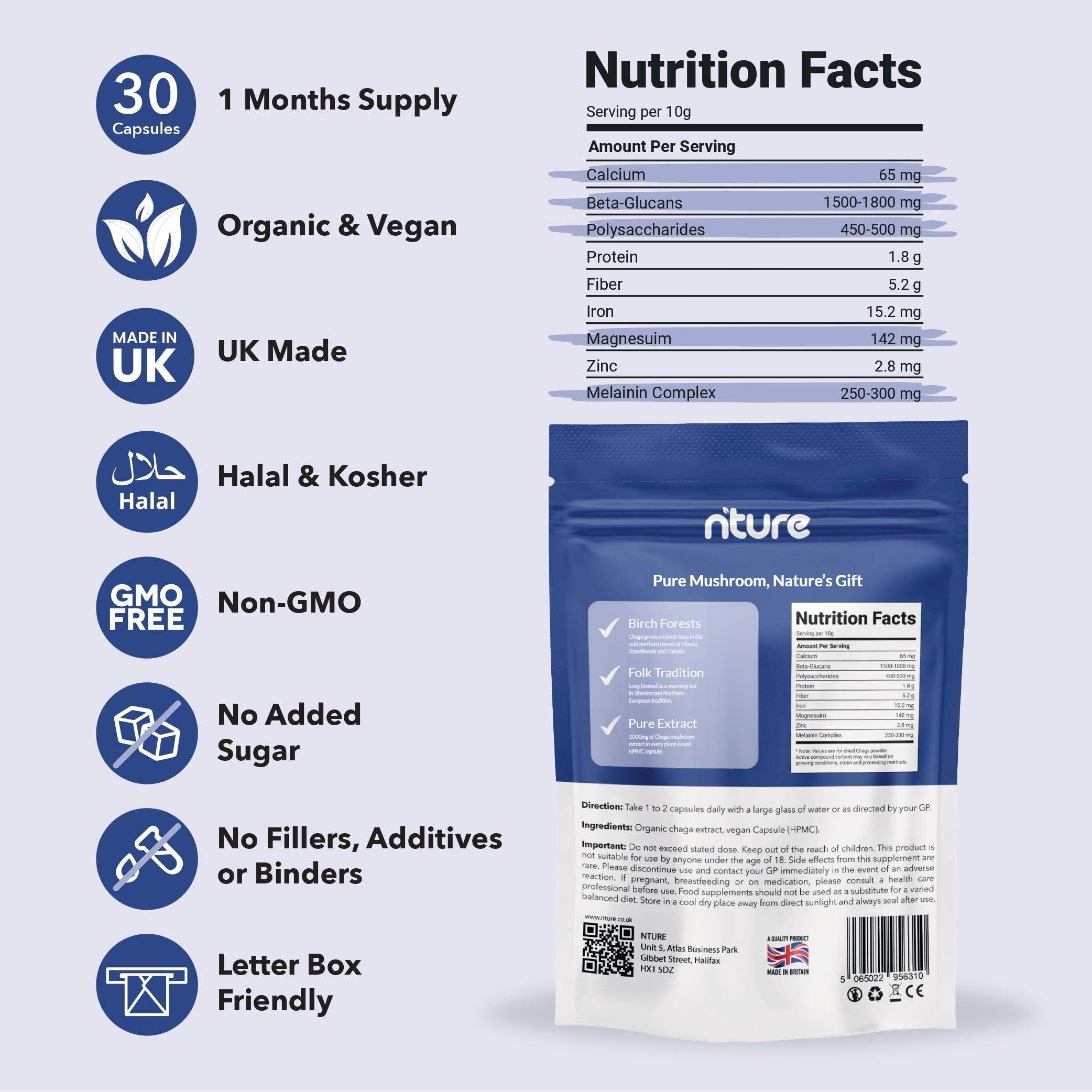 Chaga Mushroom Capsules