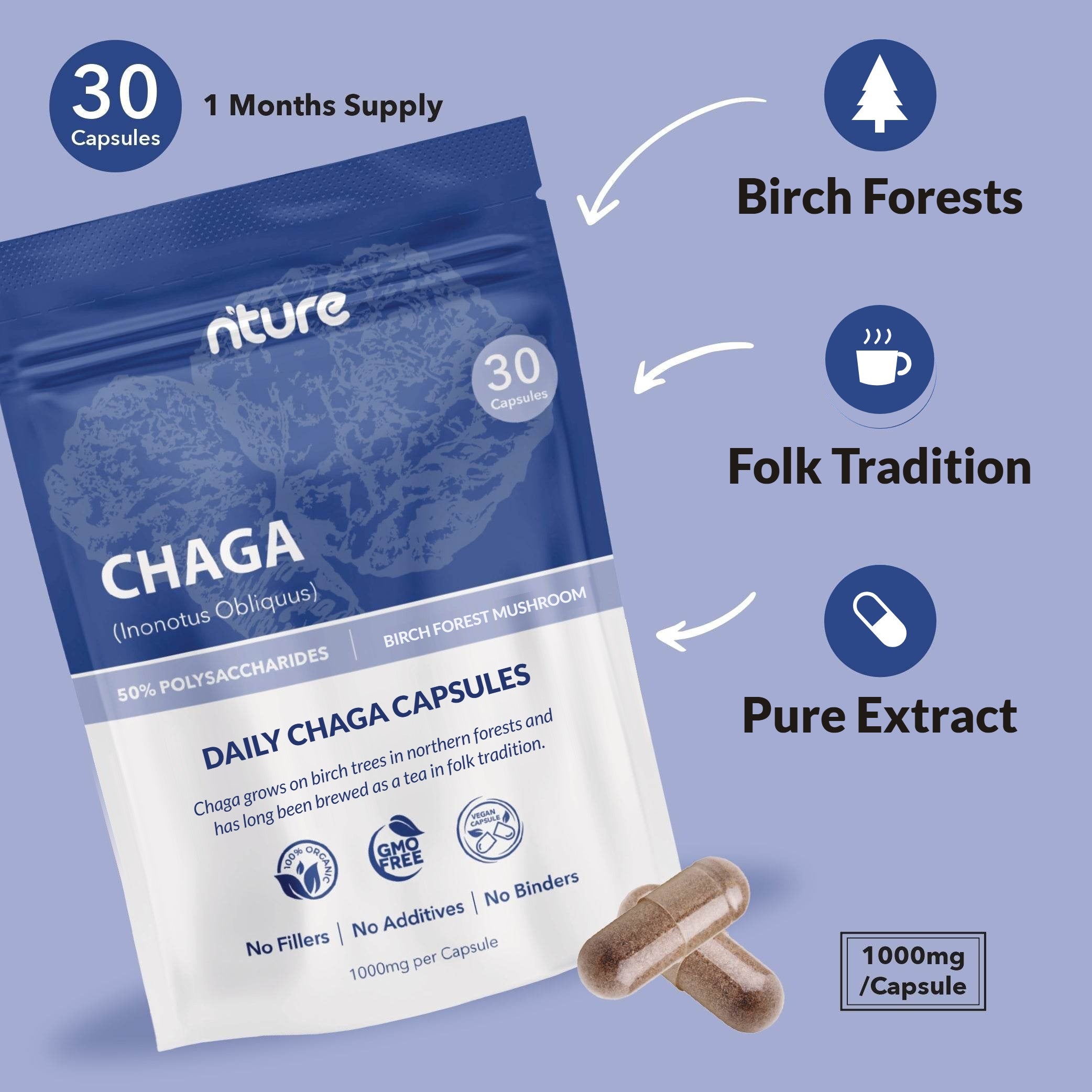 Chaga Mushroom Capsules